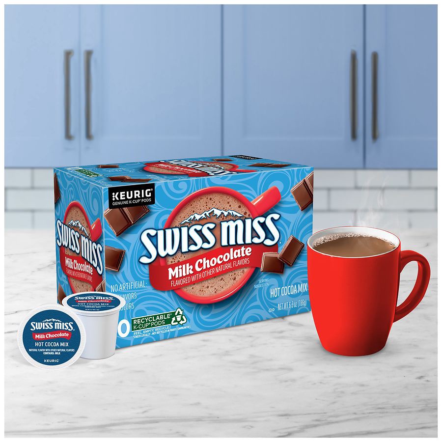 slide 3 of 5, Swiss Miss K-Cup Pods Milk Chocolate Hot Cocoa Mix Pods- 10 ct, 10 ct
