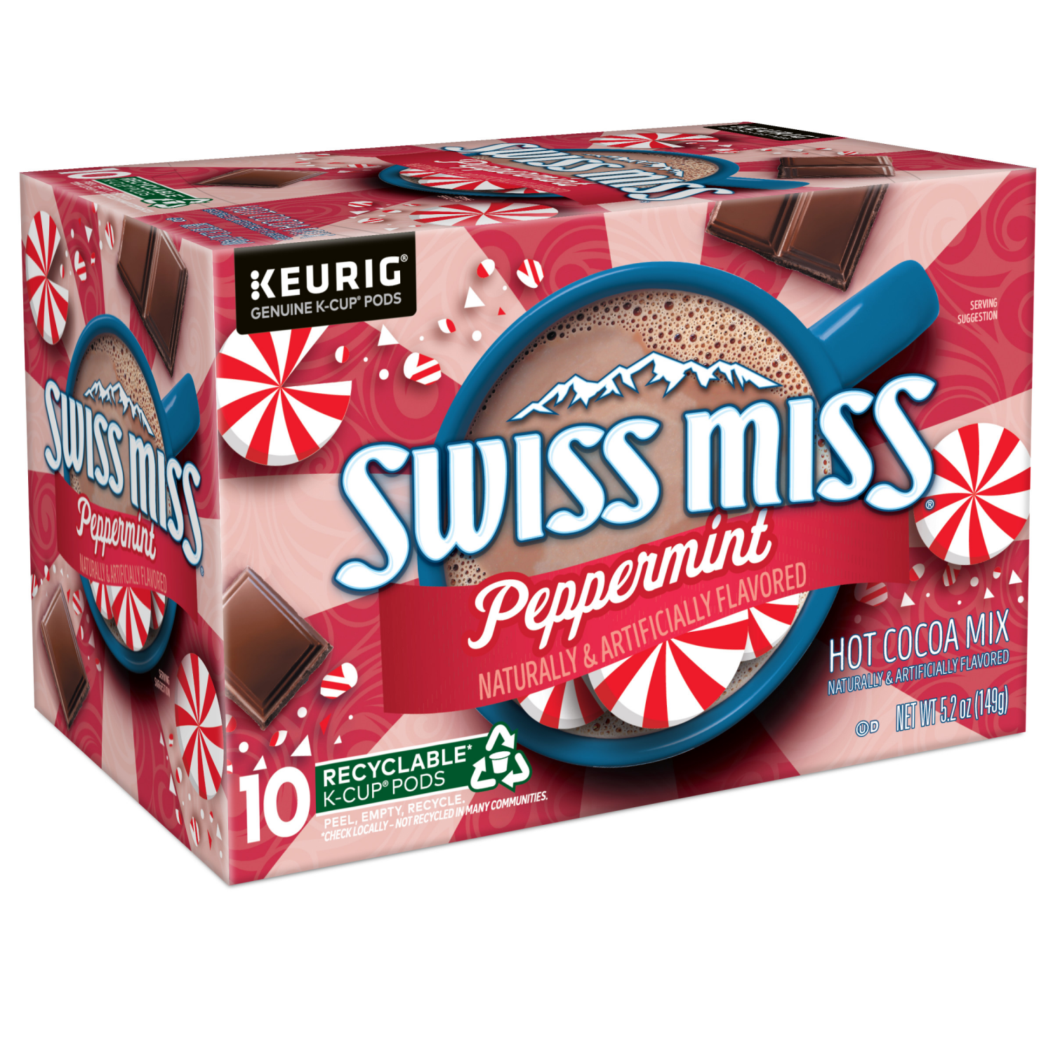 slide 5 of 8, Swiss Miss Peppermint Hot Cocoa, Keurig Single-Serve K-Cup Pods- 10 ct, 10 ct