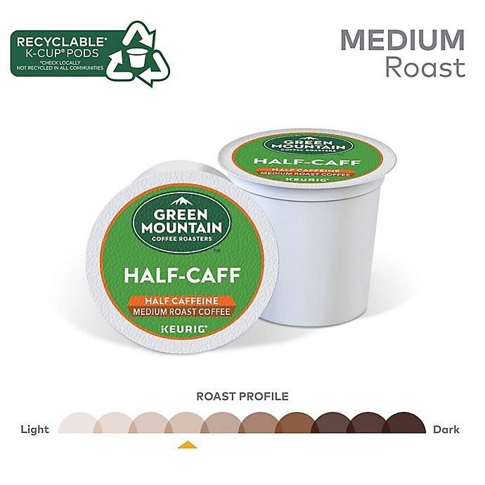 slide 3 of 7, Green Mountain Coffee Half-CaffÂ Coffee Keurig K-Cup Pods, 96 ct