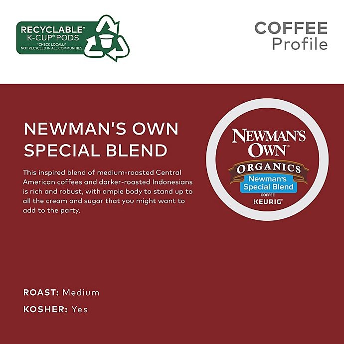 slide 4 of 7, Newman's Own Special Blend Coffee Keurig K-Cup Pods, 96 ct