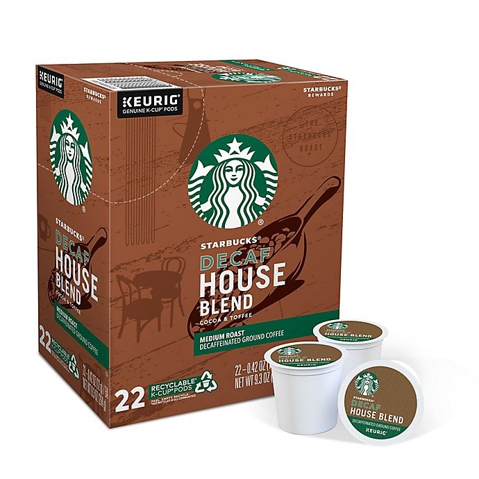 slide 2 of 8, Starbucks House Blend Decaf Coffee Keurig K-Cup Pods, 22 ct