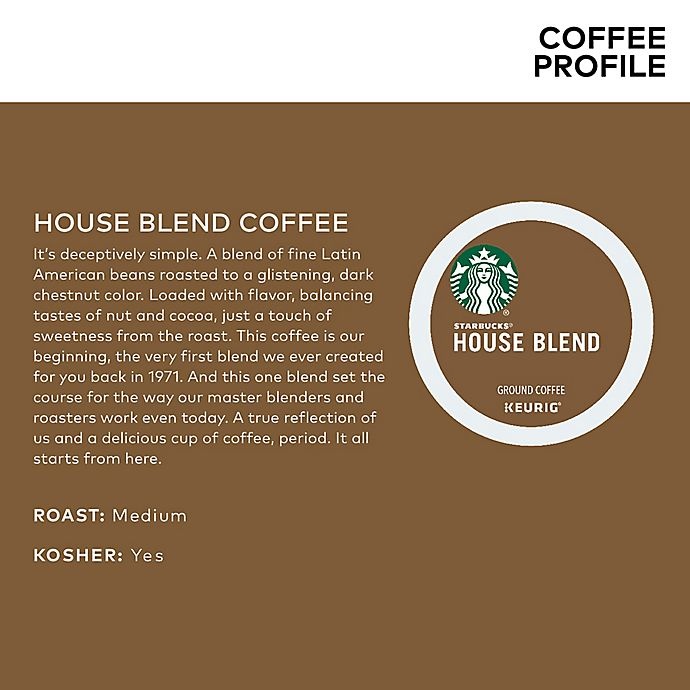 slide 4 of 7, Starbucks House Blend Coffee Keurig K-Cup Pods, 22 ct