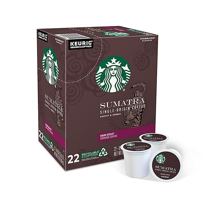 slide 6 of 8, Starbucks Sumatra Dark Coffee Keurig K-Cup Pods, 22 ct