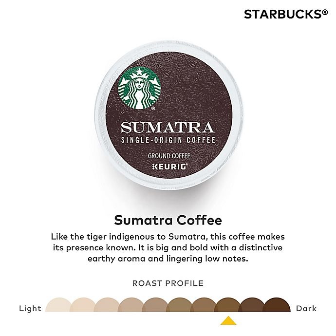 slide 7 of 8, Starbucks Sumatra Dark Coffee Keurig K-Cup Pods, 22 ct