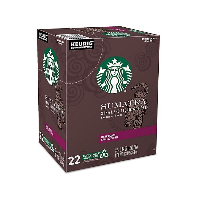 slide 5 of 8, Starbucks Sumatra Dark Coffee Keurig K-Cup Pods, 22 ct