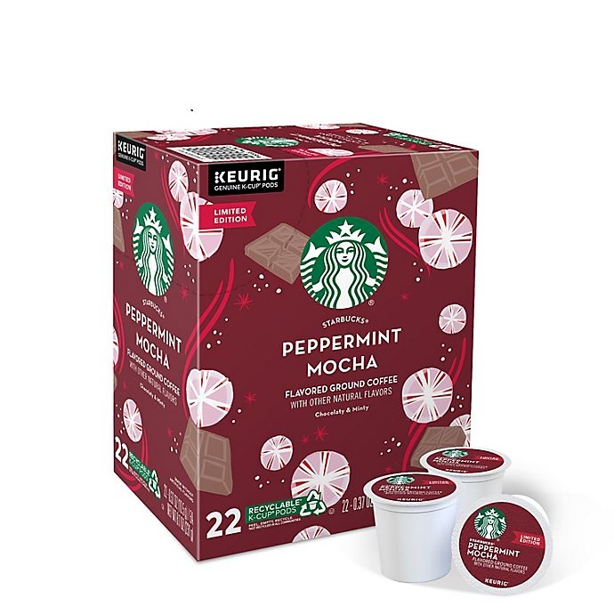 slide 2 of 8, Starbucks Peppermint Mocha Coffee Keurig K-Cup Pods, 22 ct