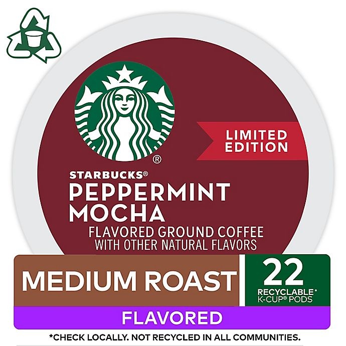 slide 3 of 8, Starbucks Peppermint Mocha Coffee Keurig K-Cup Pods, 22 ct