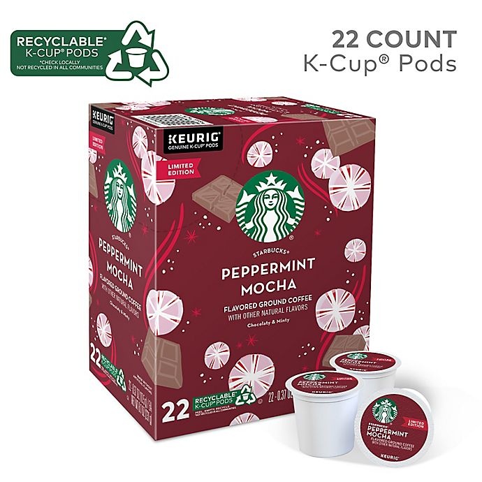 slide 7 of 8, Starbucks Peppermint Mocha Coffee Keurig K-Cup Pods, 22 ct