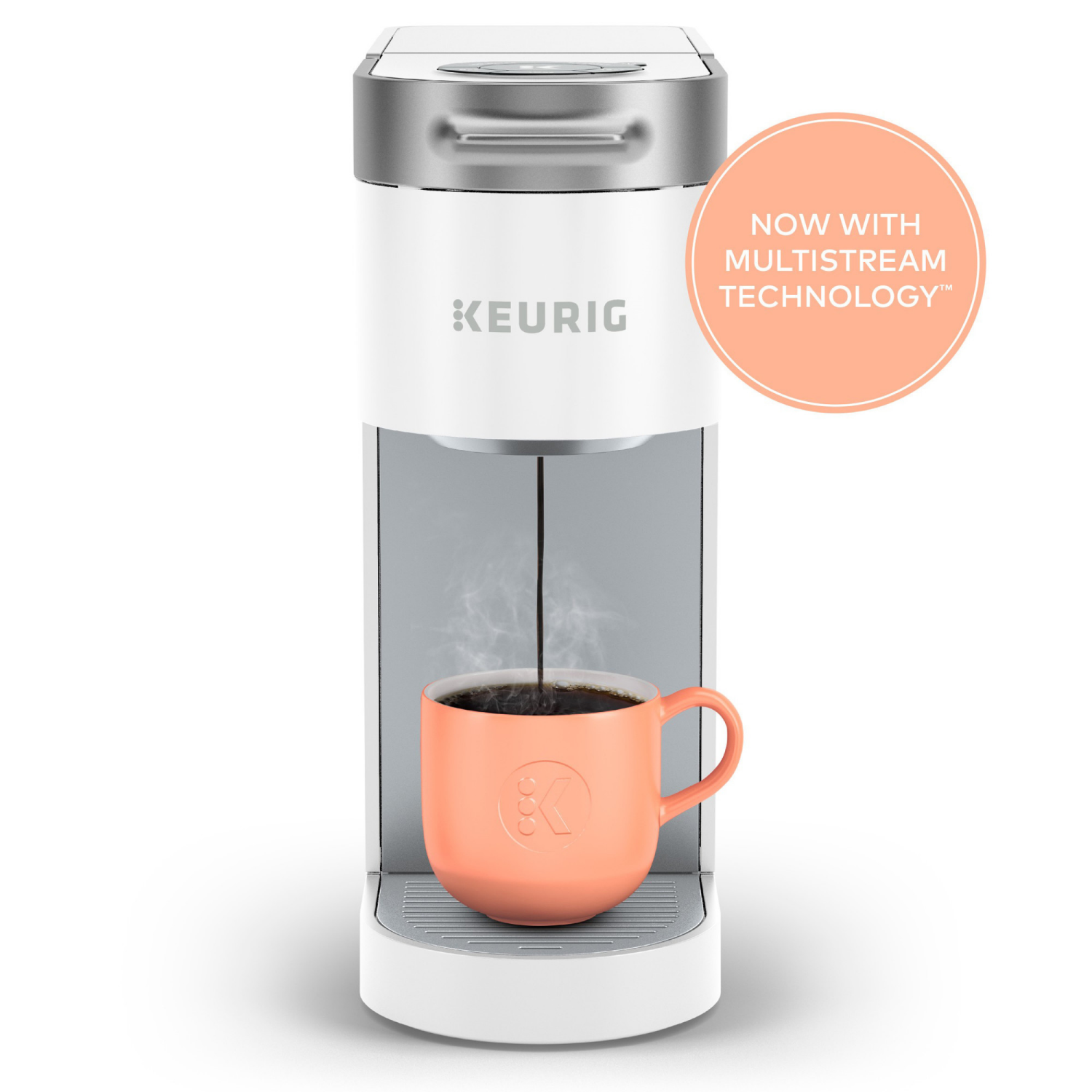 slide 4 of 8, Keurig K-Slim Brewer, White Reservoir, 1 ct