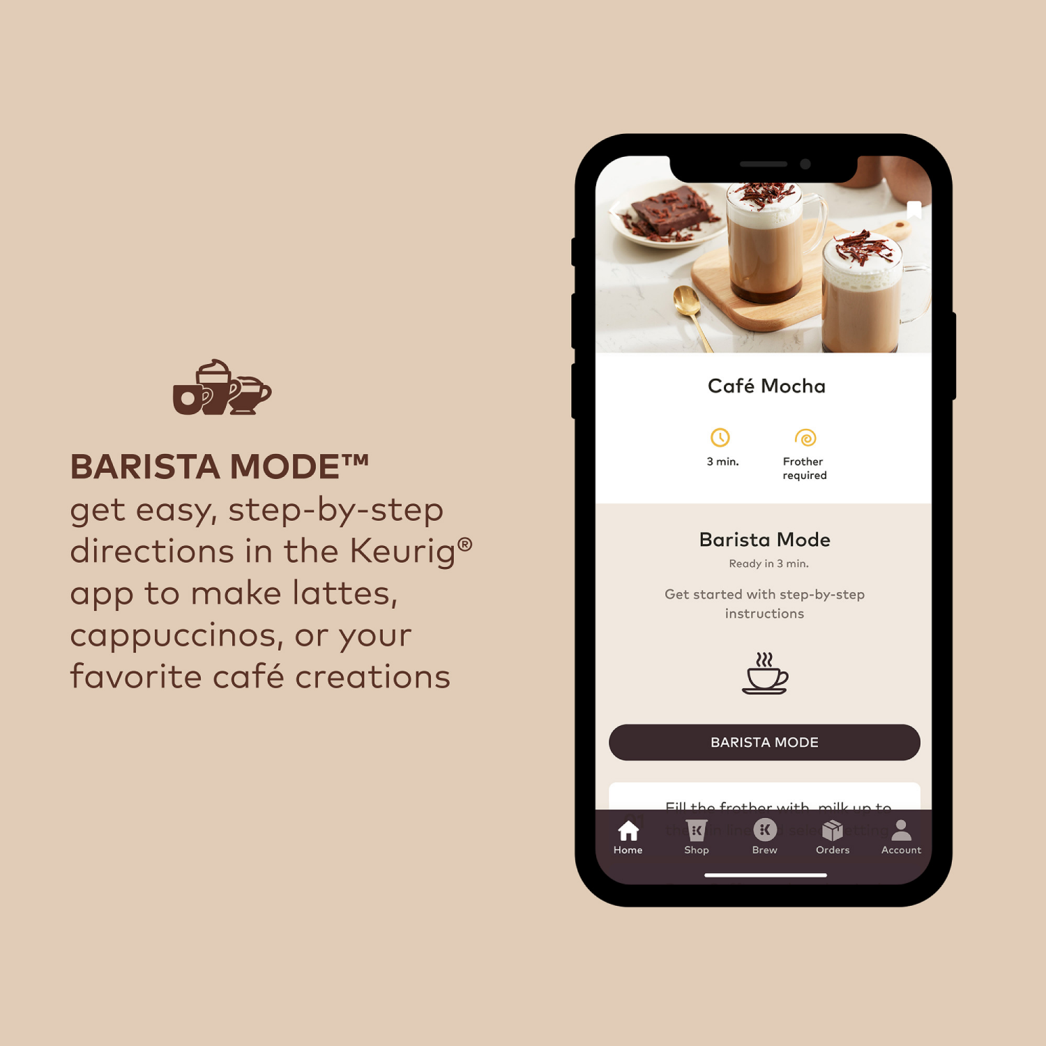 slide 4 of 8, Keurig K-Café SMART Single-Serve Coffee Maker with WiFi Compatibility, 6 Brew Sizes - Black, 1 ct