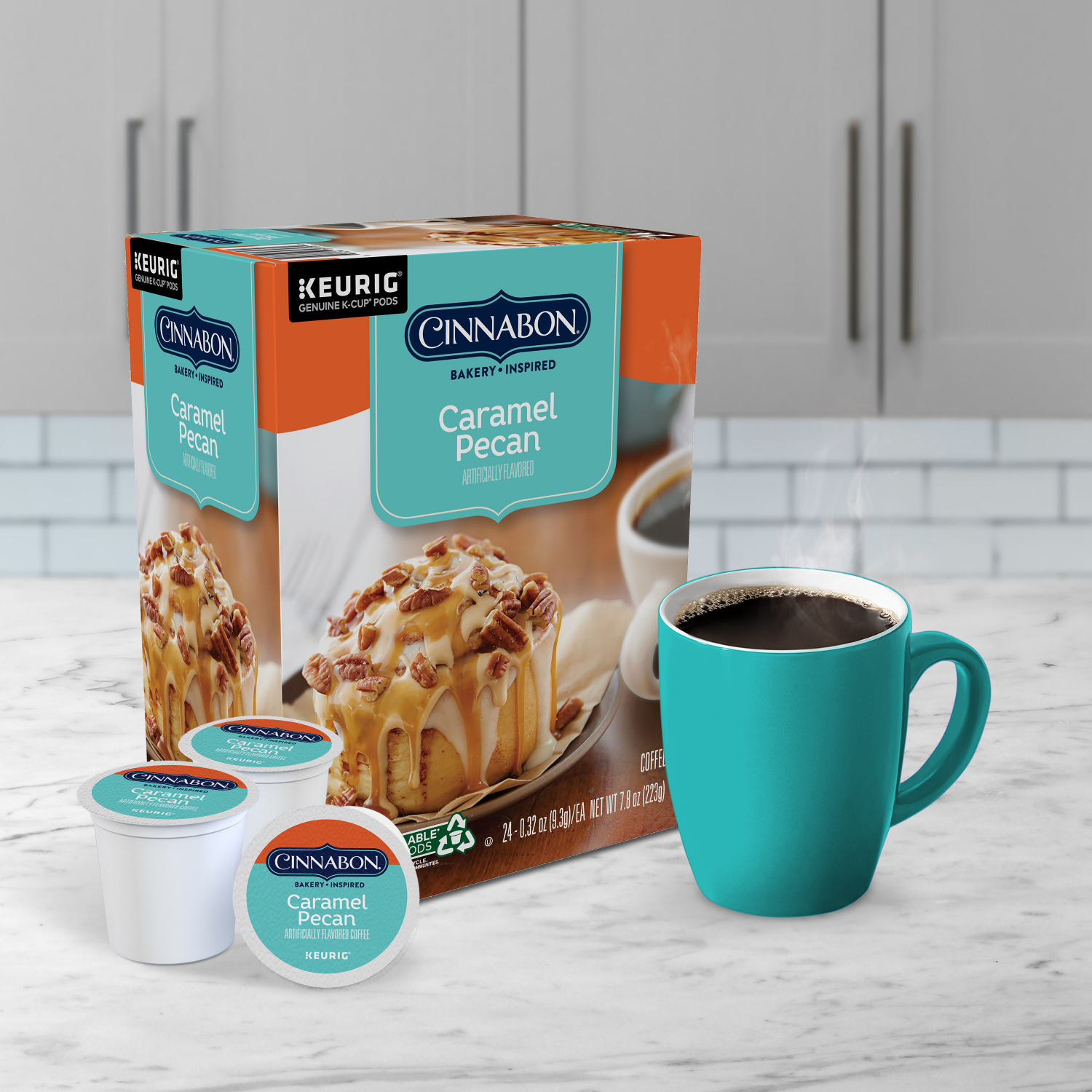 slide 4 of 5, Cinnabon Caramel Pecan Coffee, Keurig Single Serve K-Cup Pods- 24 ct, 24 ct