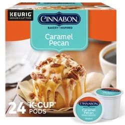 Cinnabon Caramel Pecan Coffee, Keurig Single Serve K-Cup Pods- 24 ct