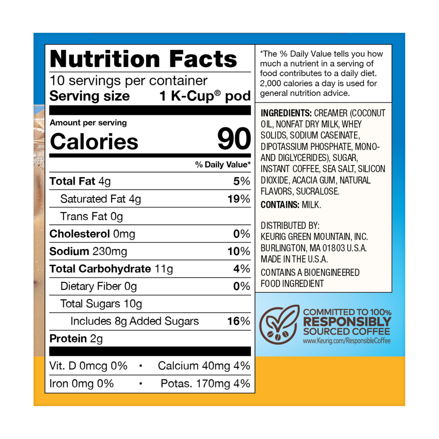 slide 3 of 8, MCCAFE McCafé ICED One Step French Vanilla Latte, Keurig Single Serve K-Cup Pods- 10 ct, 10 ct