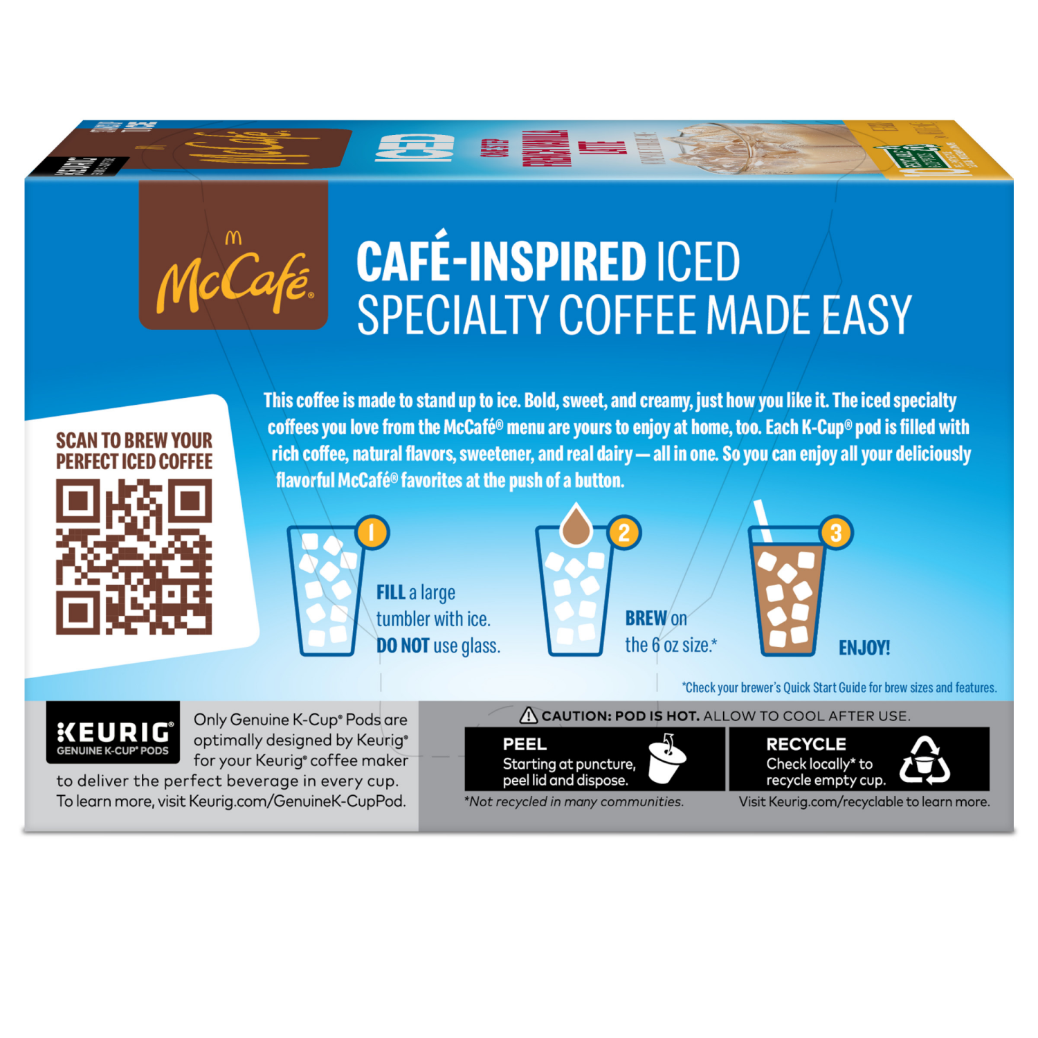 slide 8 of 8, MCCAFE McCafé ICED One Step French Vanilla Latte, Keurig Single Serve K-Cup Pods- 10 ct, 10 ct