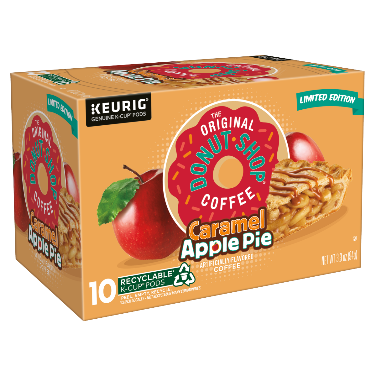slide 3 of 3, The Original Donut Shop Caramel Apple Pie Coffee, Keurig K-Cup Pod, Light Roast, 10 Count, 10 ct