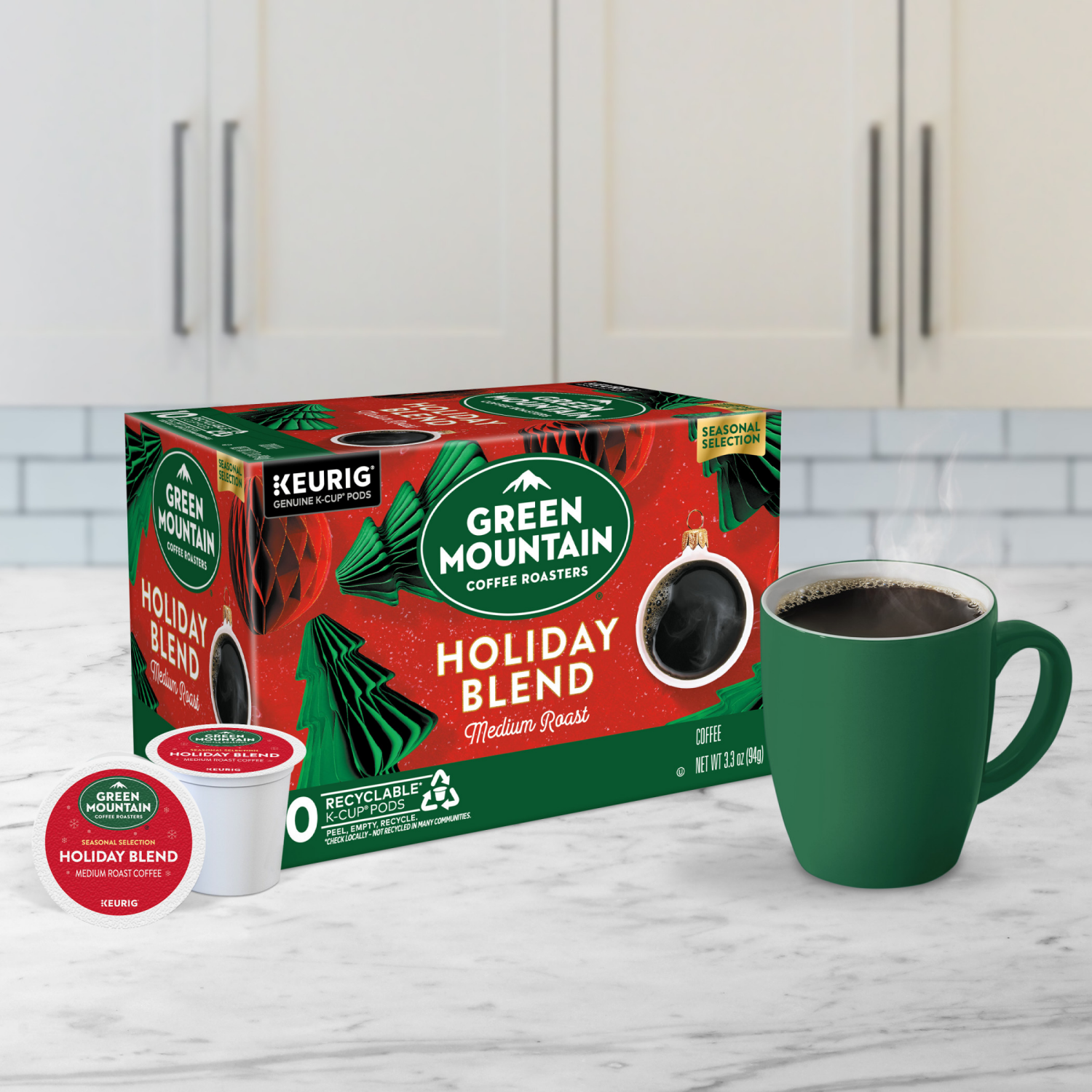 slide 6 of 6, Green Mountain Coffee Roasters Holiday Blend Coffee, Keurig Single Serve K-Cup Pods, 10 count, 10 ct