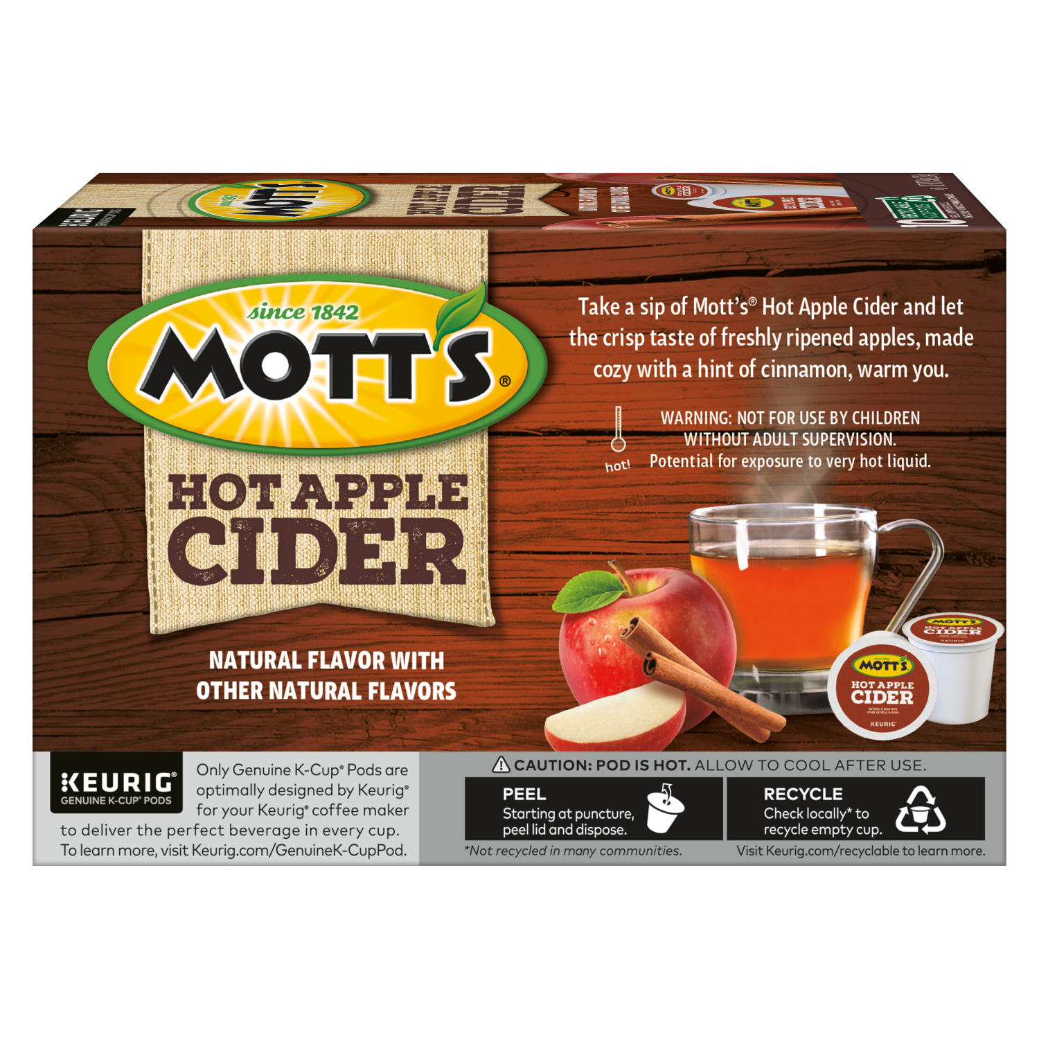 slide 2 of 4, Mott's Hot Apple Cider 10 K-Cup Pods, 10 ct
