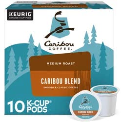 Caribou Coffee Blend Keurig Single-Serve K-Cup Pod, Medium Roast Coffee, 10 Count