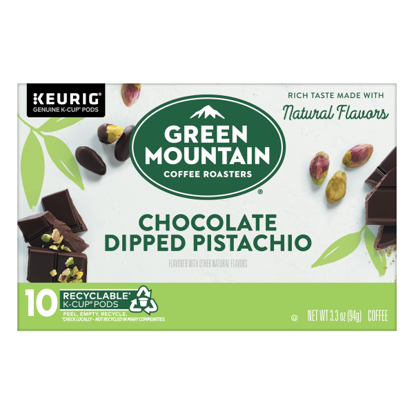 slide 25 of 29, Green Mountain Coffee Roasters Chocolate Dipped Pistachio Flavored Coffee, Single Serve Keurig K-Cup Pods, 10 Count, 10 ct