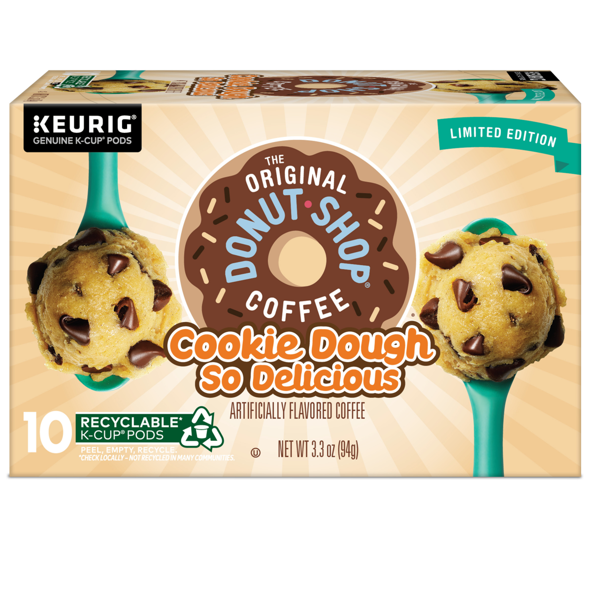 slide 29 of 29, The Original Donut Shop Cookie Dough So Delicious, Keurig Single Serve K-Cup Pods, Flavored Coffee- 10 ct, 10 ct