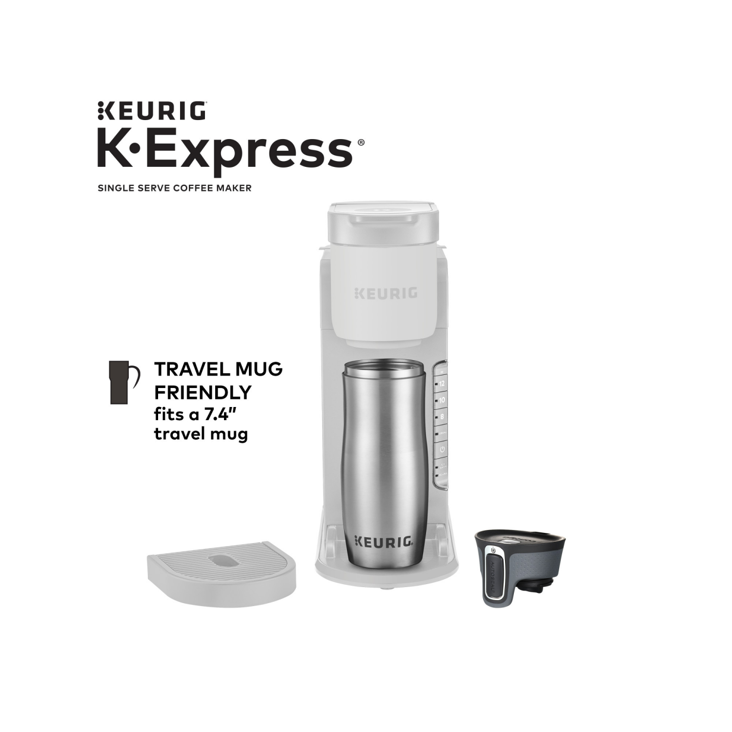 slide 2 of 7, Keurig K-Express Single Serve K-Cup Pod Coffee Maker, Warm Stone, 1 ct