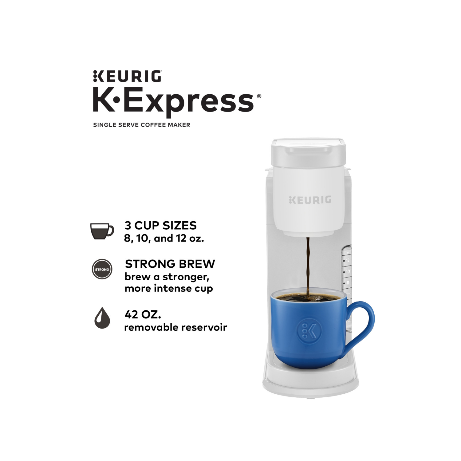 slide 5 of 7, Keurig K-Express Single Serve K-Cup Pod Coffee Maker, Warm Stone, 1 ct
