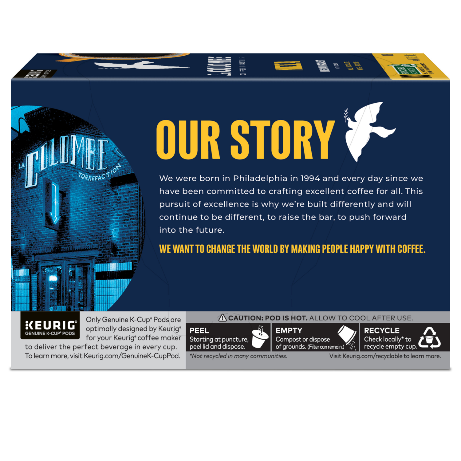 slide 8 of 8, La Colombe Coffee Roasters Nizza Medium Roast Coffee, Single Serve Keurig K-Cup Pods, 10 Count Box, 10 ct