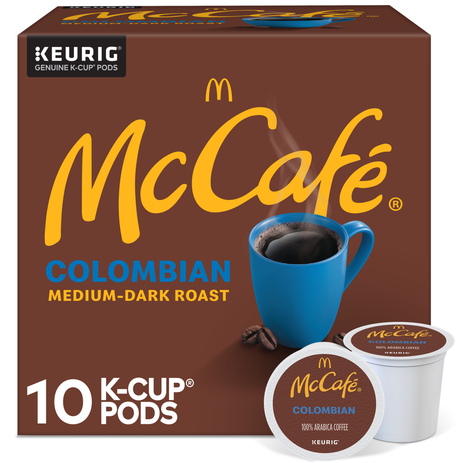 slide 1 of 4, McCafé Colombian, Single Serve Coffee Keurig K-Cup Pods, Medium Roast, 10 Count, 10 ct