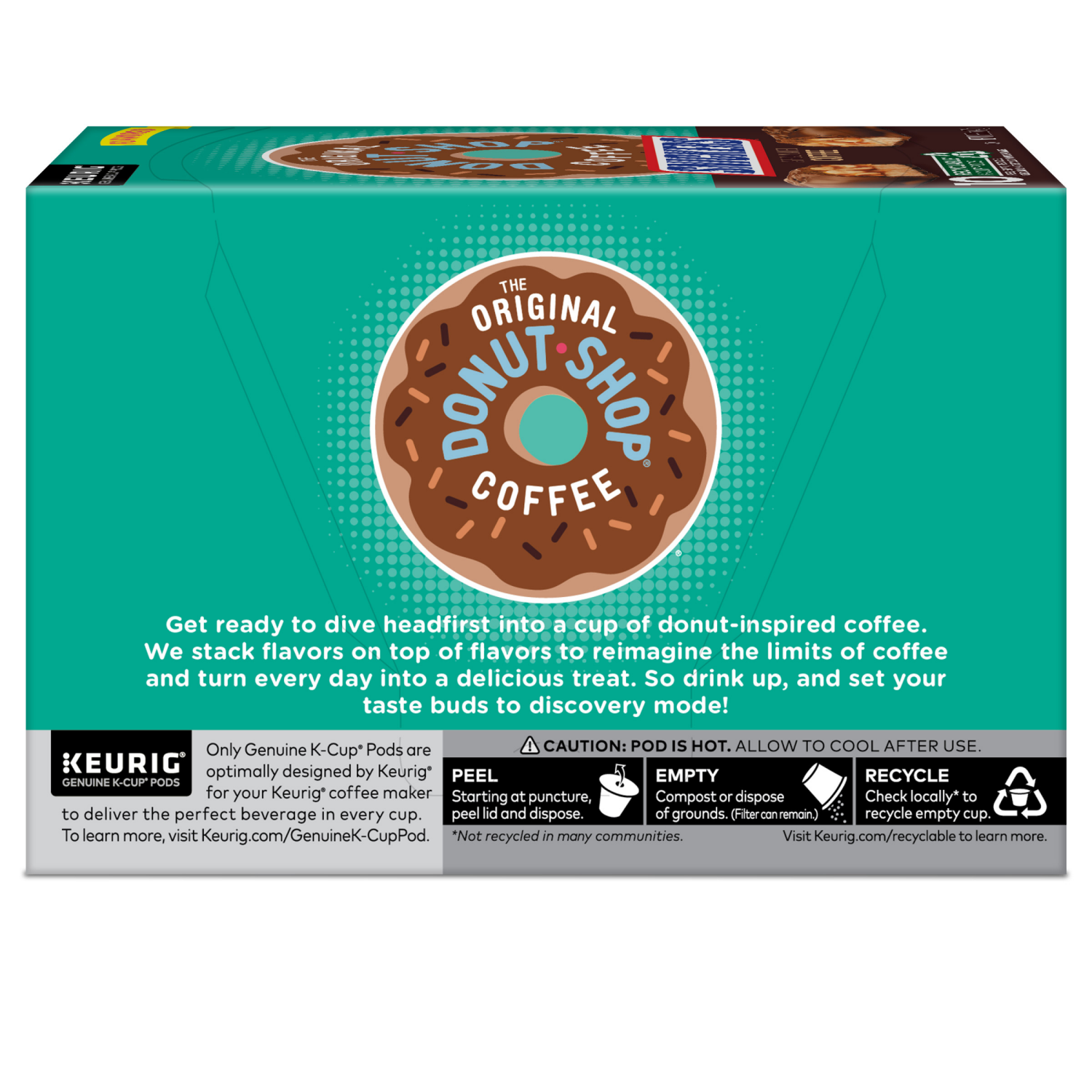 slide 3 of 8, The Original Donut Shop Snickers Coffee, Keurig Single Serve K-Cup Pods, Flavored Coffee- 10 ct, 10 ct