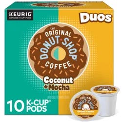The Original Donut Shop Duos Coconut + Mocha Keurig Single-Serve K-Cup Pods, Medium Roast Coffee, 10 Count