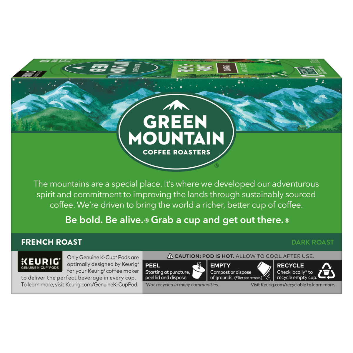 slide 2 of 8, Green Mountain Coffee Roasters French Roast Keurig K-Cup Pods, Dark Roast Coffee, 10 Count, 10 ct