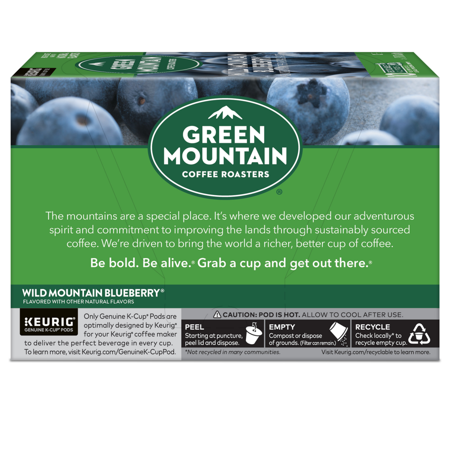 slide 3 of 8, Green Mountain Coffee Roasters Wild Mountain Blueberry Keurig Single-Serve K-Cup pods, Light Roast Coffee, 10 Count, 10 ct