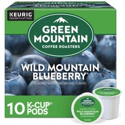 Green Mountain Coffee Roasters Wild Mountain Blueberry Keurig Single-Serve K-Cup pods, Light Roast Coffee, 10 Count