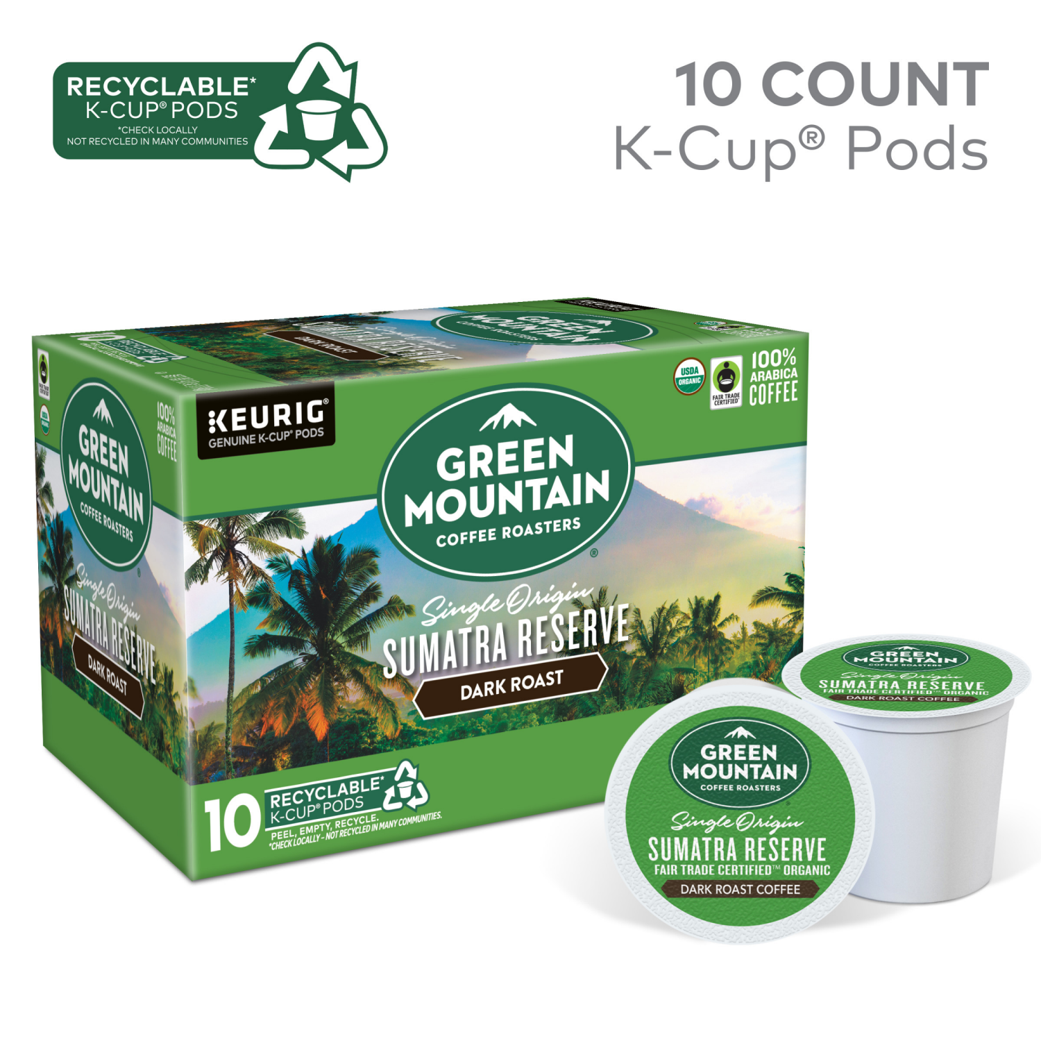 slide 5 of 7, Green Mountain Coffee K-Cup Sumatra Reserve, 10 ct