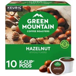 Green Mountain Coffee Roasters Hazelnut Keurig Single-Serve K-Cup Pods, Light Roast Coffee, 10 Count