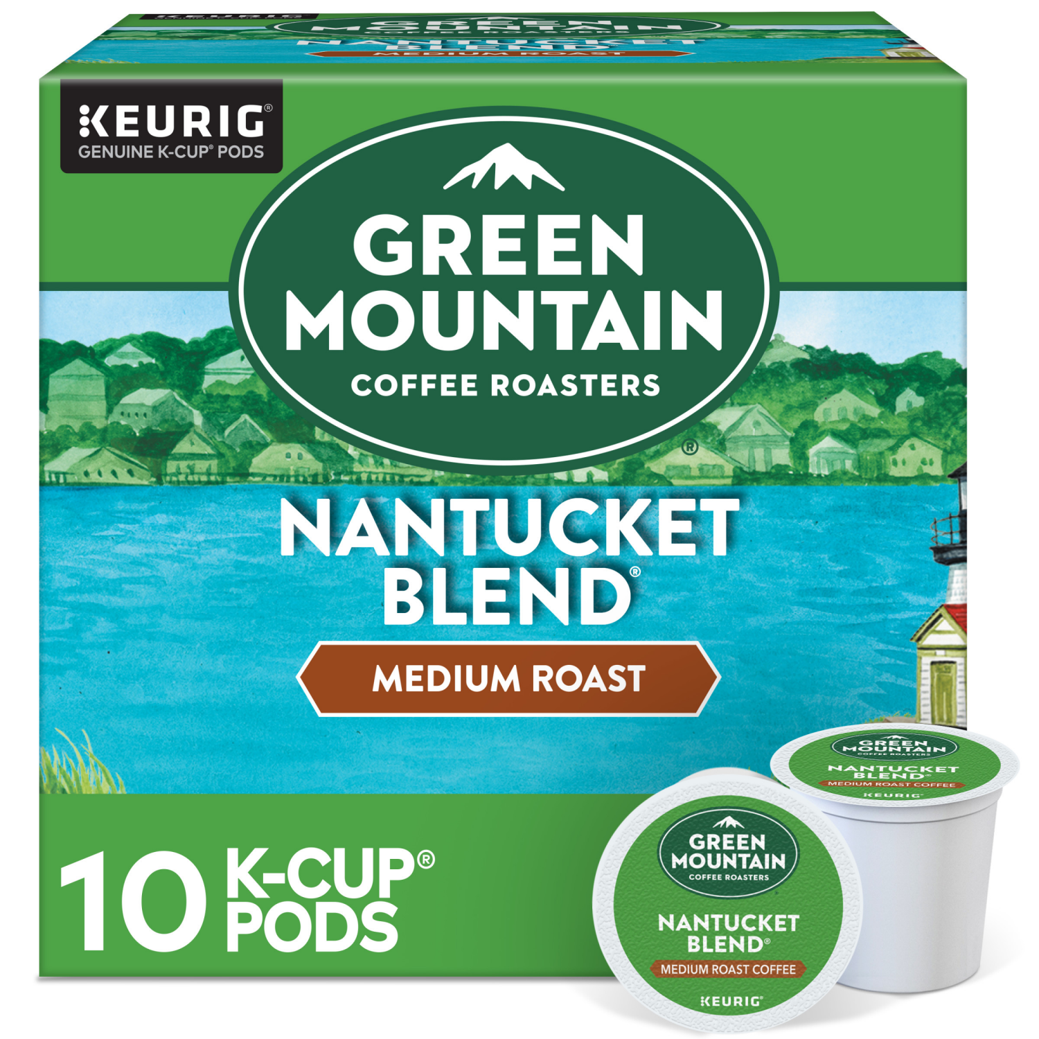 slide 1 of 8, Green Mountain Coffee Roasters Nantucket Blend Medium Roast Coffee Pods- 10 ct, 10 ct