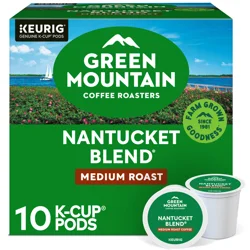 Green Mountain Coffee Roasters Nantucket Blend Medium Roast Coffee Pods- 10 ct