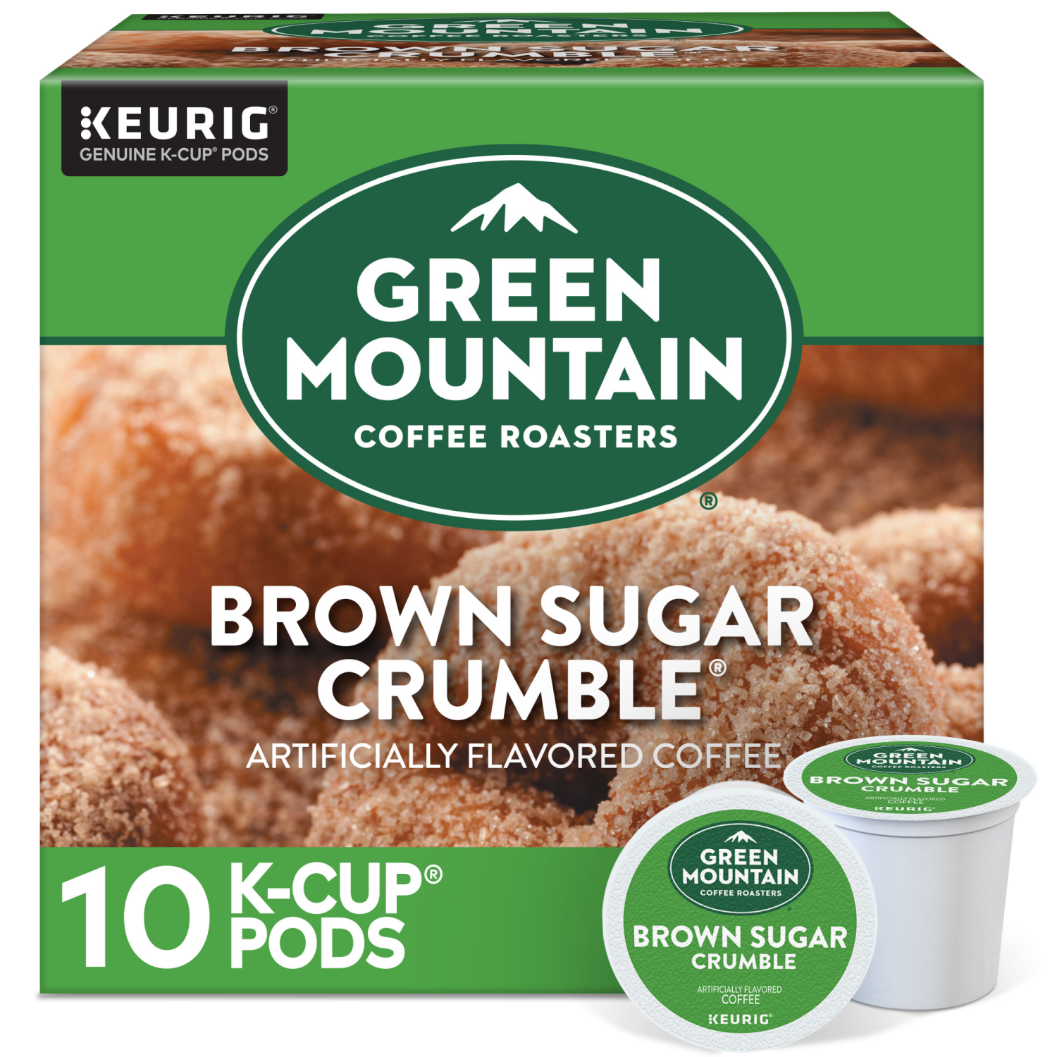 slide 1 of 5, Green Mountain Coffee Roasters Brown Sugar Crumble Keurig Single-Serve K-Cup pods, Medium Roast Coffee, 10 Count, 10 ct