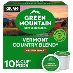 Green Mountain Coffee Roasters Vermont Country Blend Keurig Single-Serve K-Cup Pods, Medium Roast Coffee, 10 Count