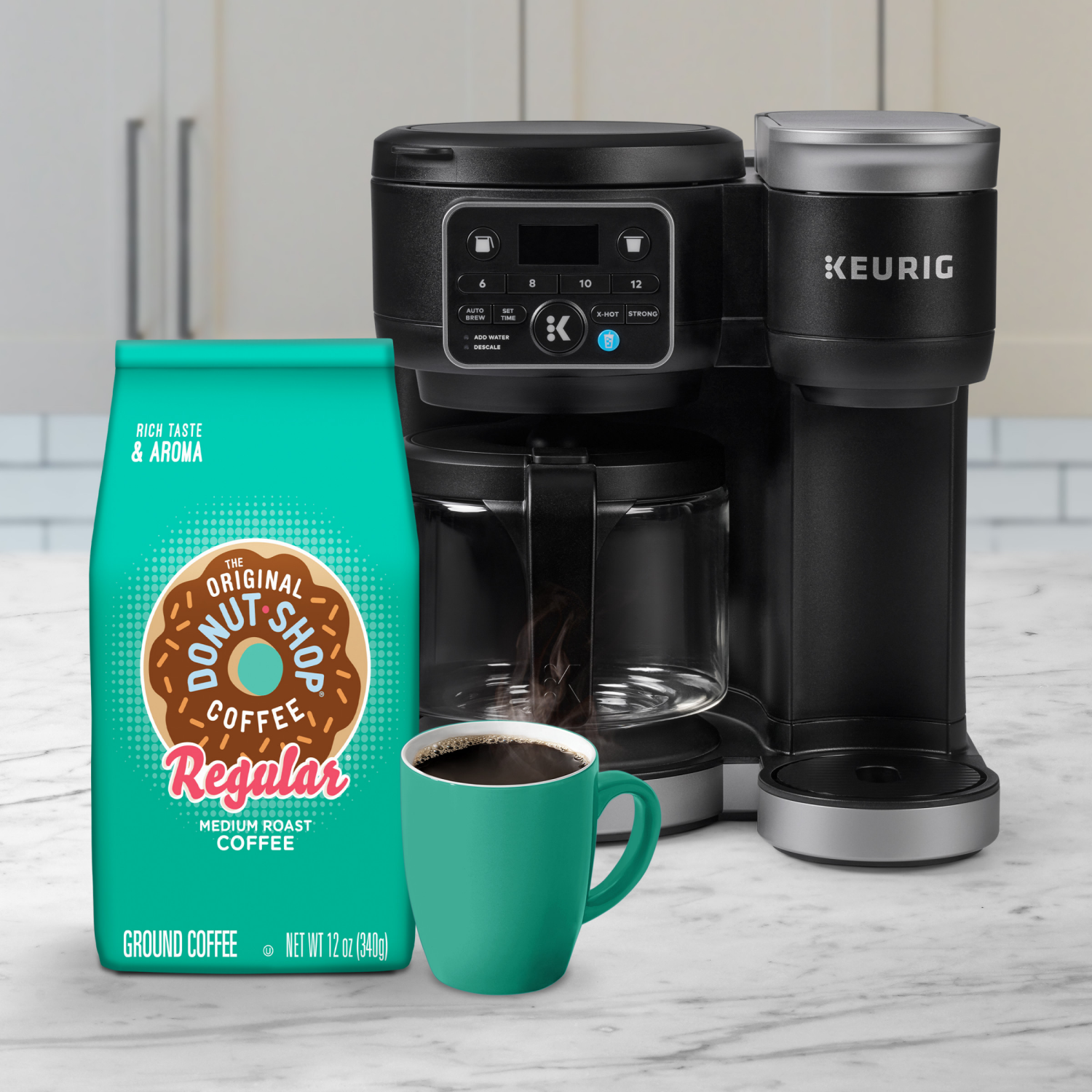 slide 5 of 5, Donut Shop The Original Donut Shop Coffee, Regular, Medium Roast, Ground Coffee, 12 oz Bag, 12 oz