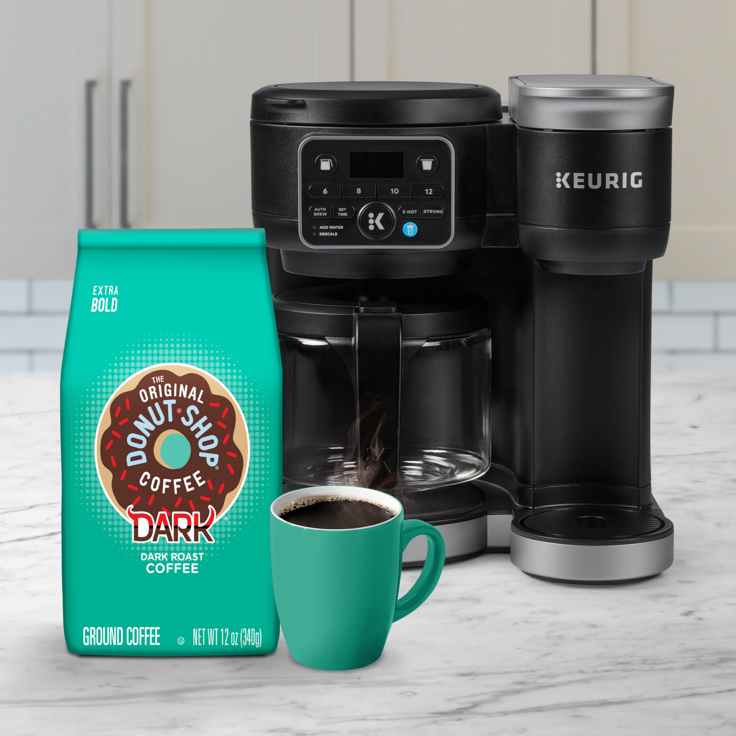 slide 2 of 6, Donut Shop The Original Donut Shop Coffee, Dark, Dark Roast, Ground Coffee, 12 oz Bag, 12 oz