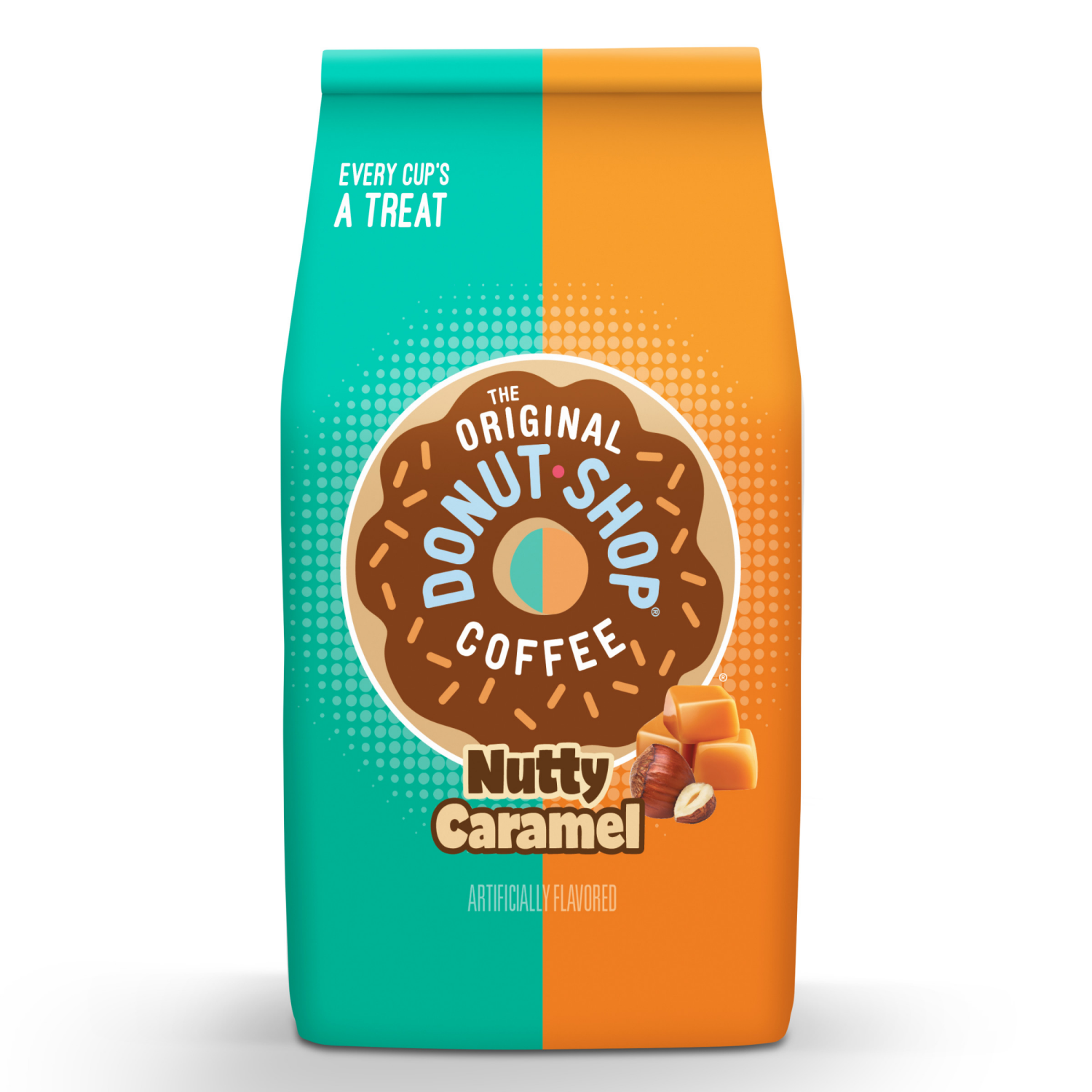 slide 2 of 3, The Original Donut Shop Coffee, Nutty Caramel, Medium Roast, Flavored Ground Coffee, 12 oz Bag, 12 oz
