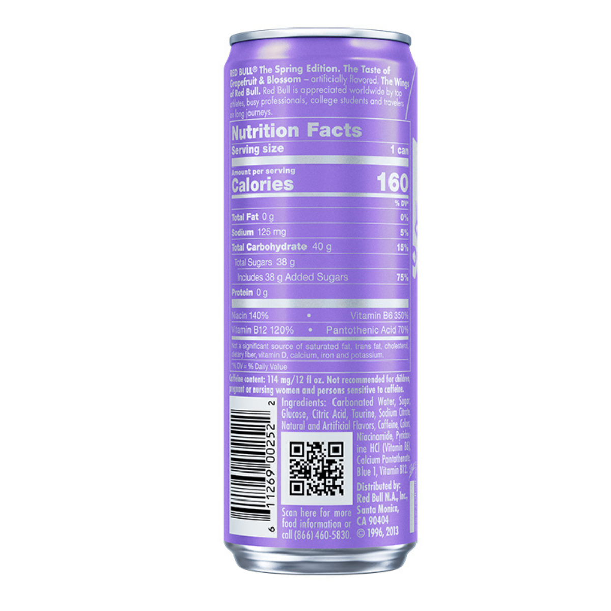 slide 2 of 2, Red Bull Spring Edition Energy Drink, Grapefruit, 12 fl. oz. can, with 114mg Caffeine, Taurine & B Vitamins, 12 fl oz