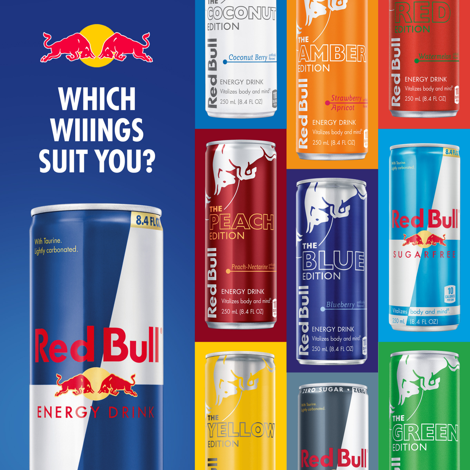 slide 7 of 7, Red Bull Coconut Edition Energy Drink, Coconut Berry, 80mg Caffeine, 8.4 fl oz Can, 8.4 fl oz