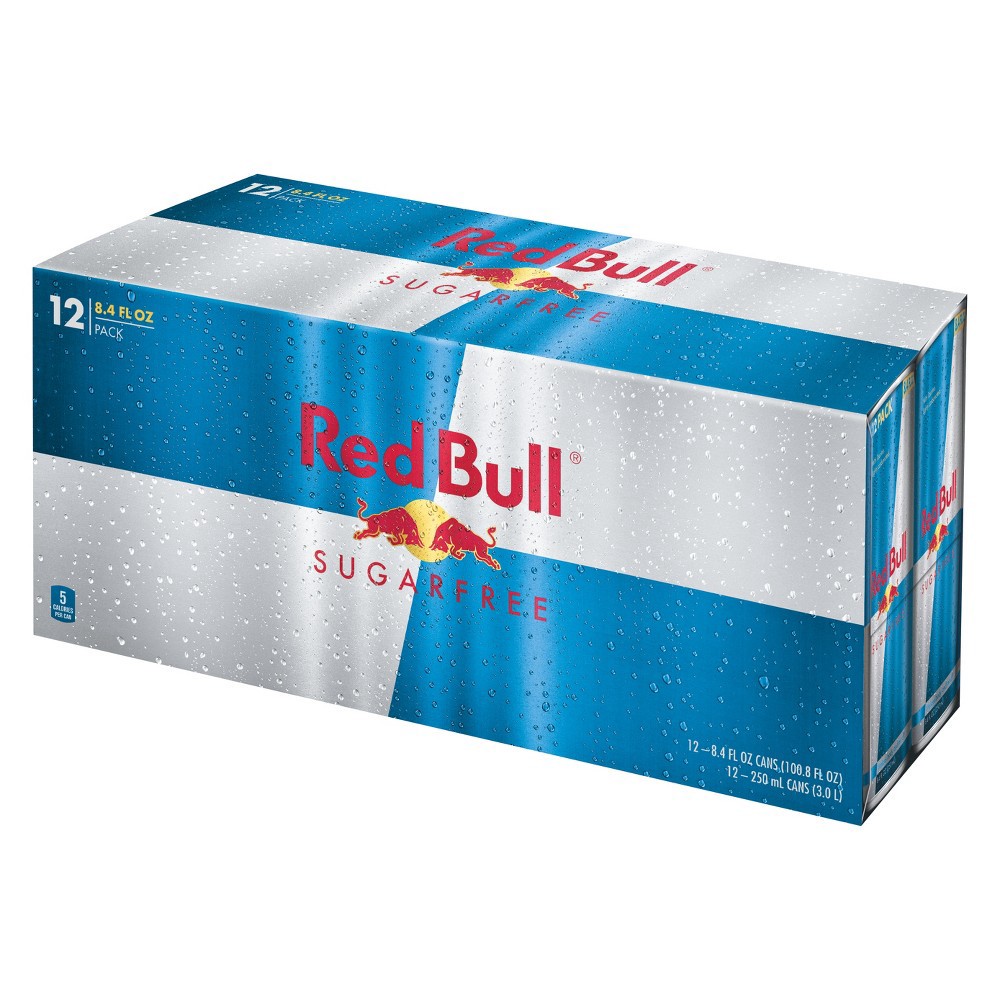 slide 7 of 7, Red Bull Sugar Free Energy Drink, 80mg Caffeine, 8.4 fl oz, Pack of 12 Cans, 12 ct; 8.4 fl oz