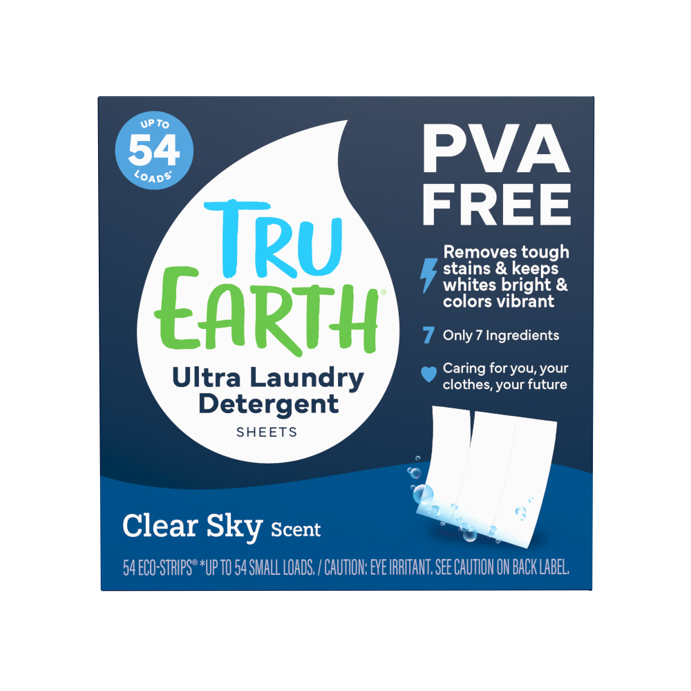 slide 2 of 2, Tru Earth® Ultra Laundry Detergent Sheets - Clear Sky, 54 ct