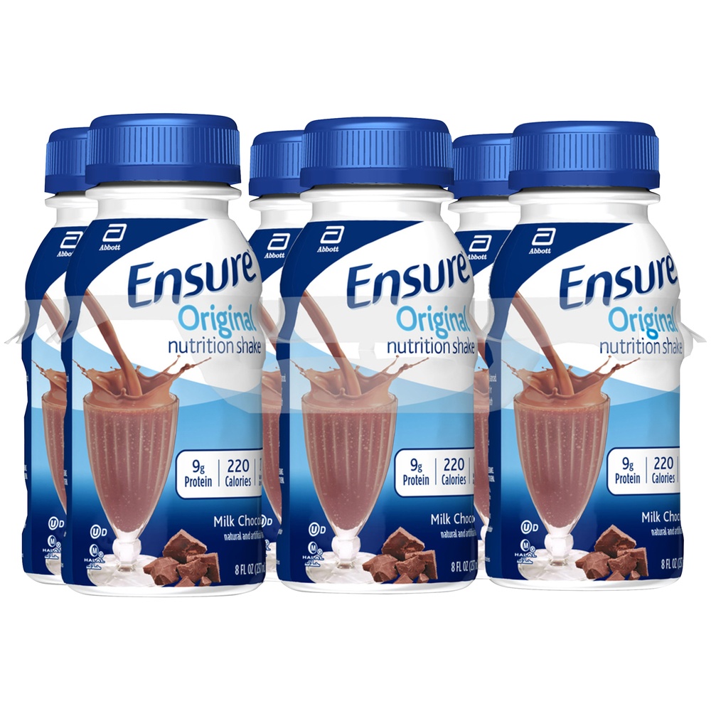 slide 3 of 9, Ensure Milk Chocolate Nutrition Shake, 6 ct; 8 fl oz