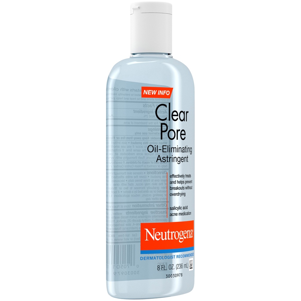 slide 6 of 6, Neutrogena Clear Pore Oil-Eliminating Facial Astringent, Pore Clearing Treatment for Acne-Prone Skin - 8 fl oz, 8 fl oz
