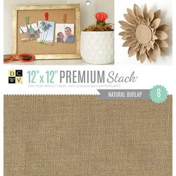 Dcwv Premium Stack, 12 In X 12 In, Natural Burlap, 8 Sheets