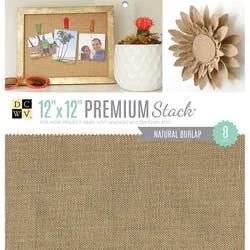 Dcwv Premium Stack, 12 In X 12 In, Natural Burlap, 8 Sheets